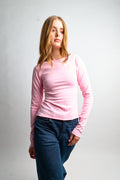 MHUNɘ Vintage Boat Neck Top - Pink