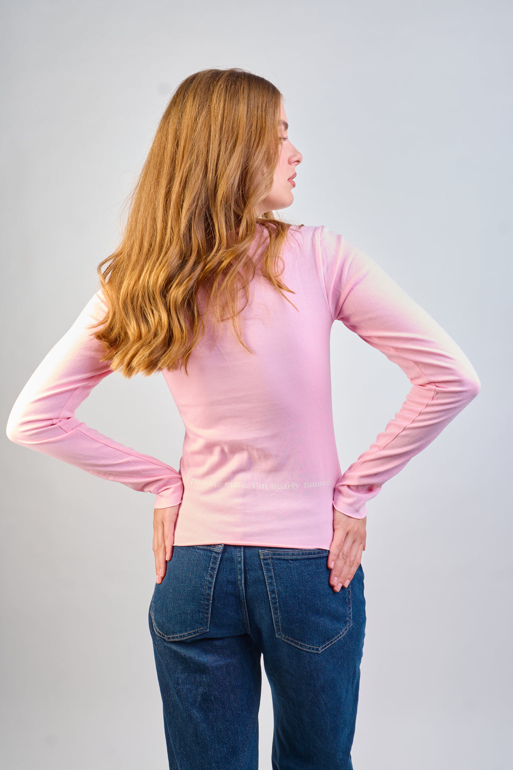 MHUNɘ Vintage Boat Neck Top - Pink